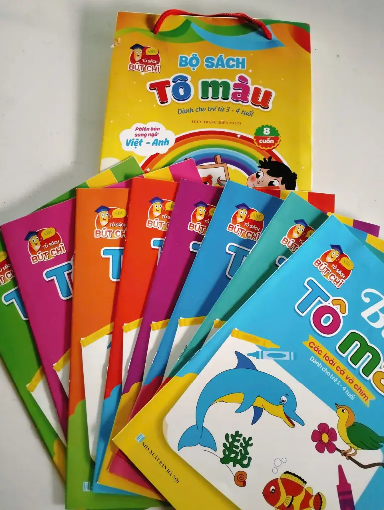 set tô 8 quyển tô tranh