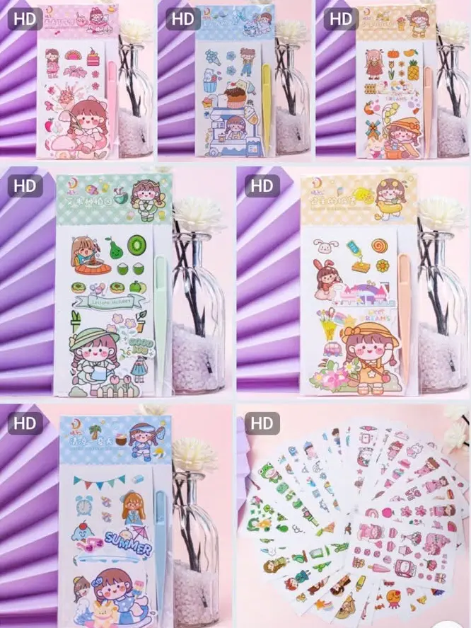 SET 8 STICKER KÈM NHÍP