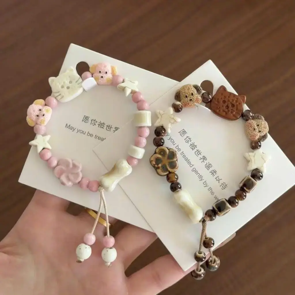 VÒNG TAY HẠT MÈO MIX HOA