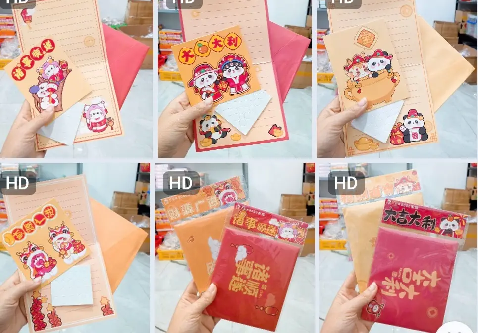 SET LÀM THIỆP TẾT 3D