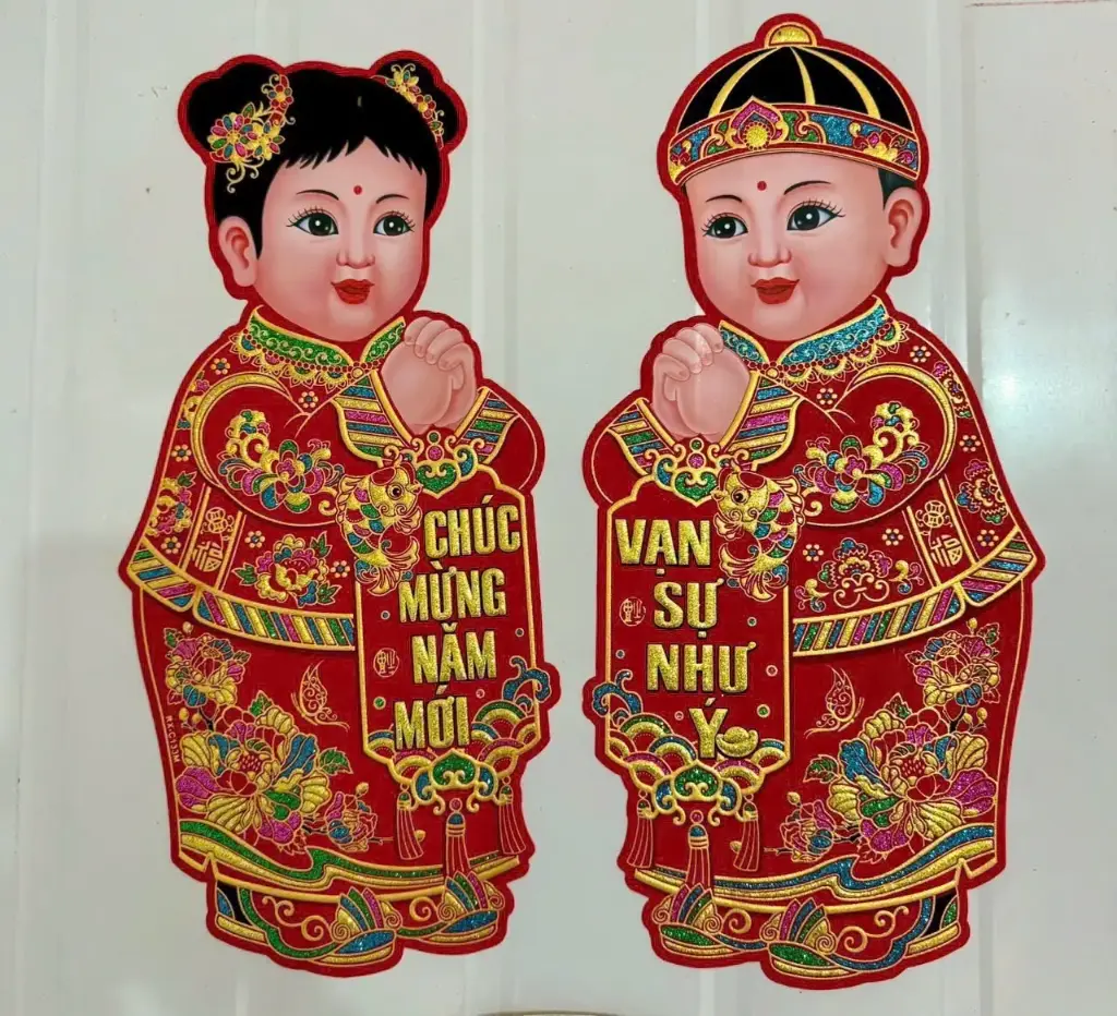 CẶP ĐÔI EM BÉ CHÚC TẾT