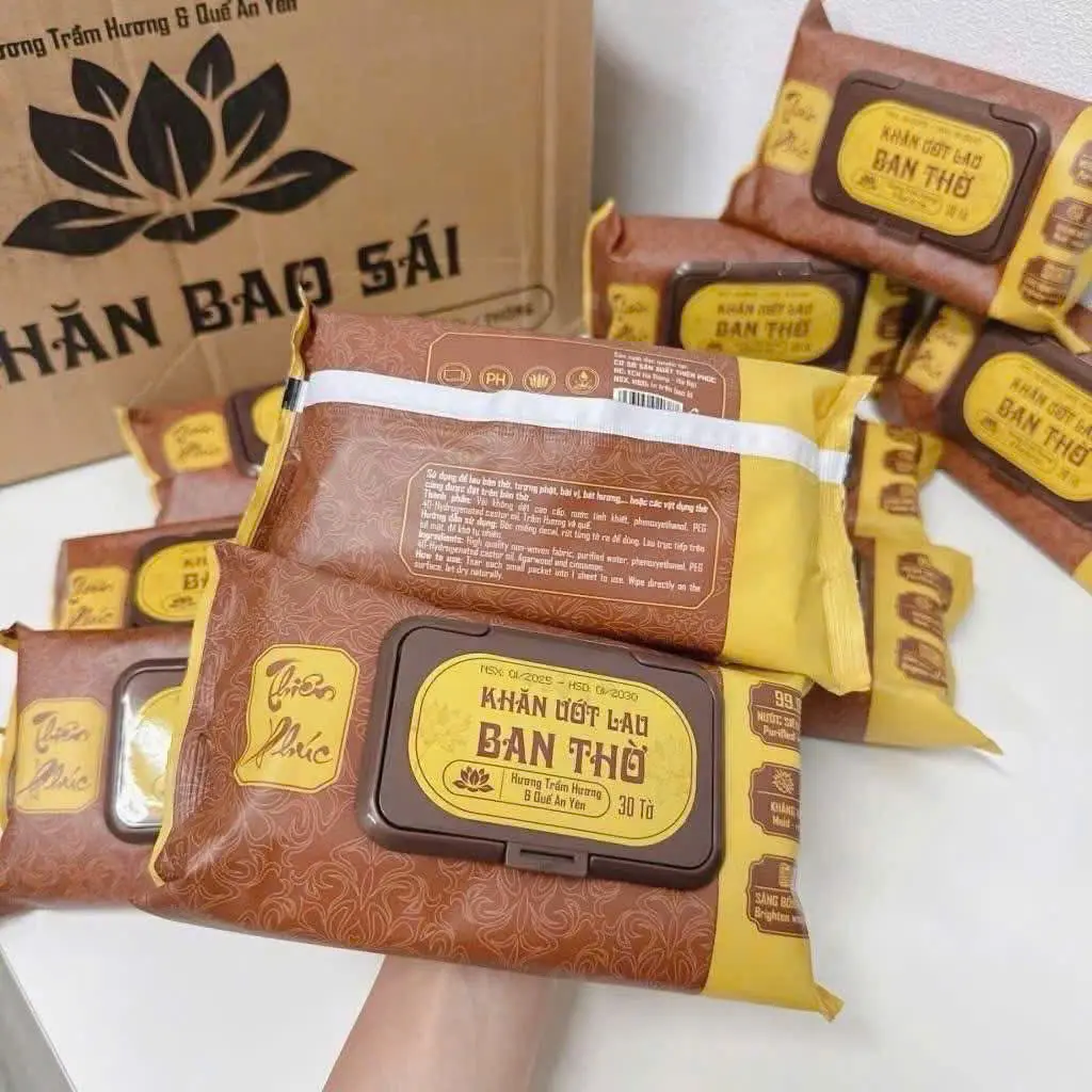 KHĂN ƯỚT LAU BÀN THỜ THIÊN PHÚC