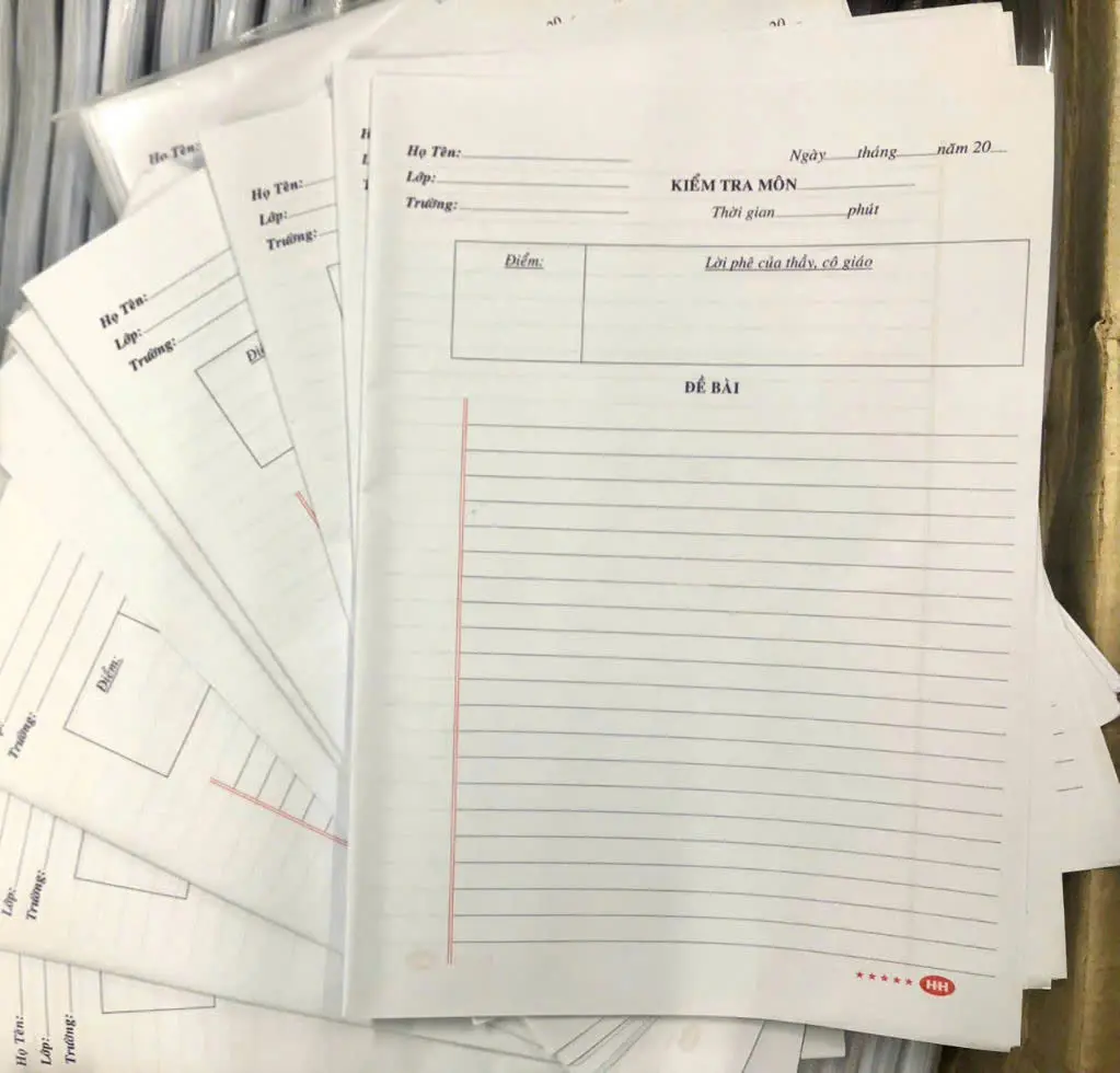 GIẤY KIỂM TRA 