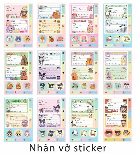 [P0060] nhãn vở Sticker