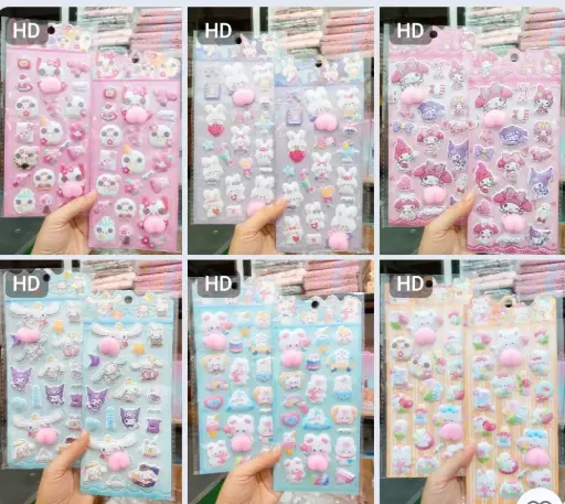 [P0413] STICKER NỔI MOCHI/5D