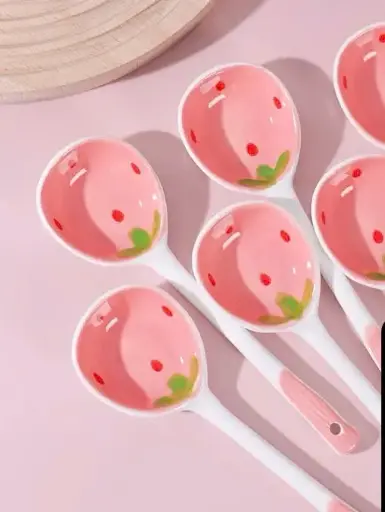 [P0517] muỗng sứ dâu/ HEO